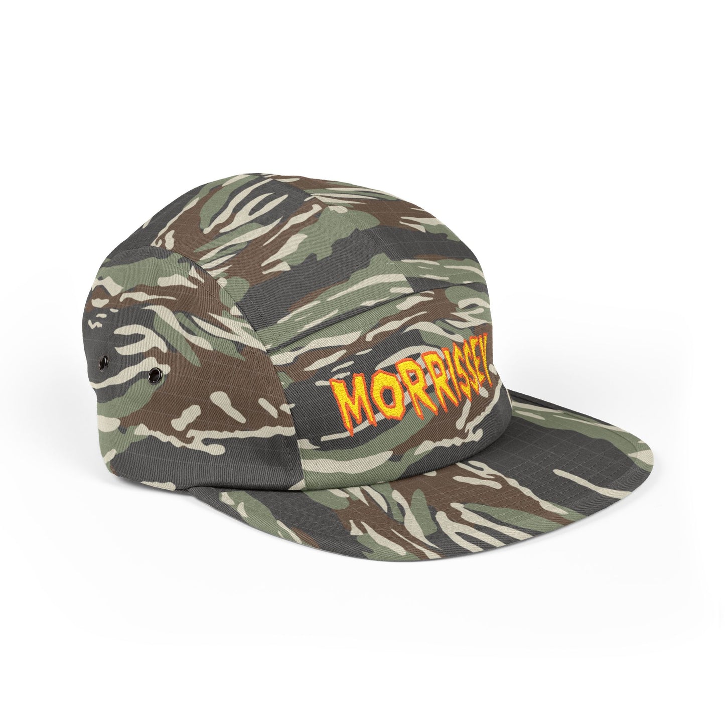 Embroidered Camo 5 Panel Cap