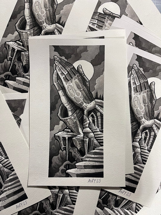Praying hands art print